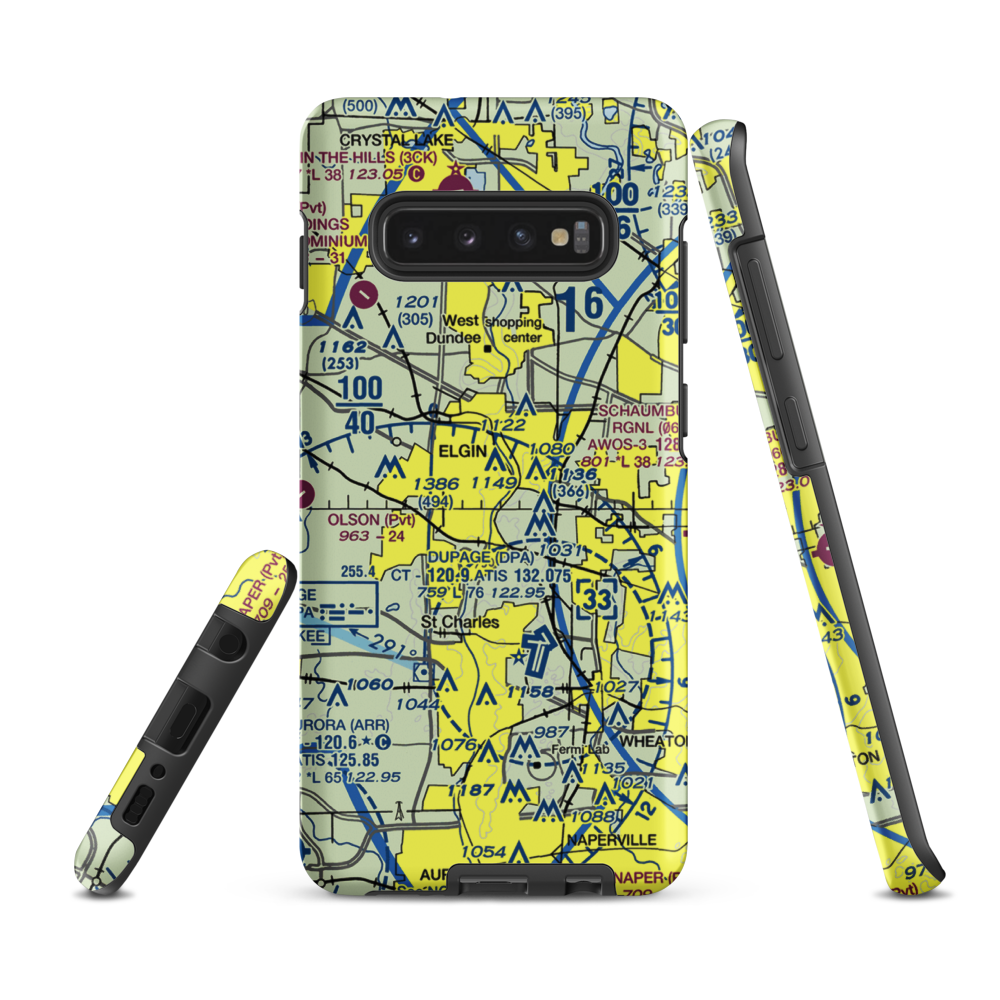 Turner Seaplane Base (IS23) VFR Sectional Samsung Phone Case Samsung Galaxy S10e model shown