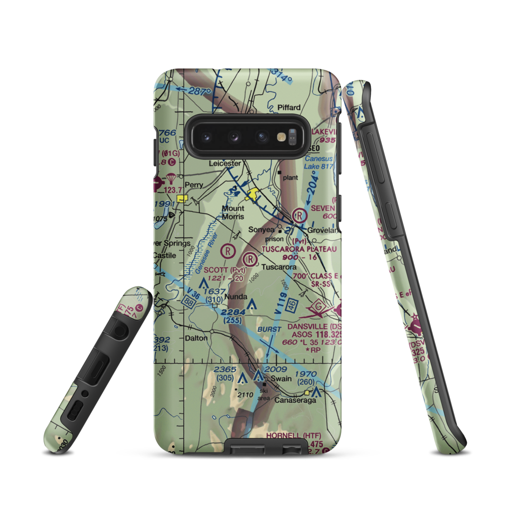 Tuscarora Plateau Airport (3NK6) VFR Sectional Samsung Phone Case Samsung Galaxy S10 model shown