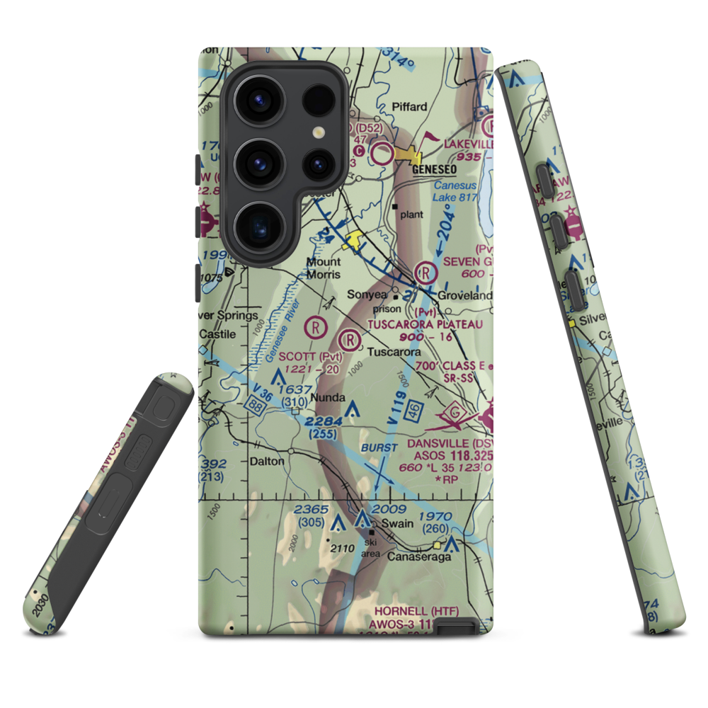 Tuscarora Plateau Airport (3NK6) VFR Sectional Samsung Phone Case Samsung Galaxy S23 Ultra model shown