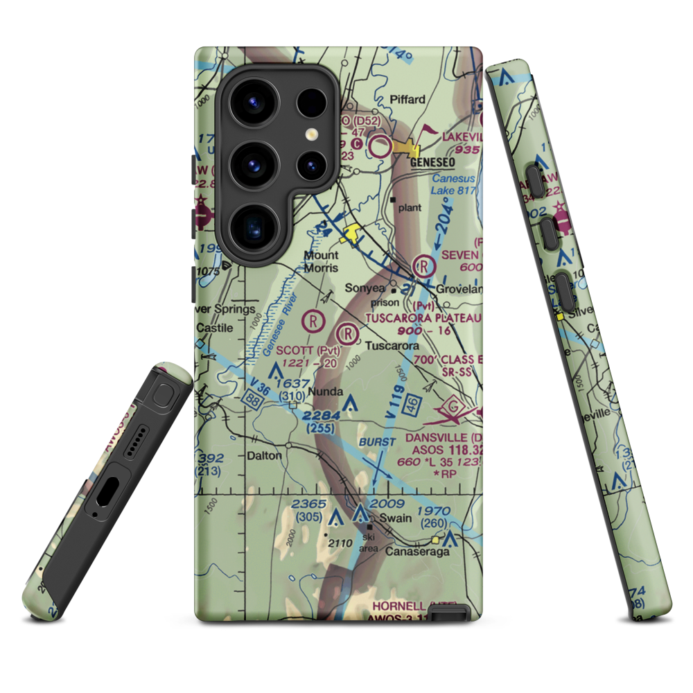 Tuscarora Plateau Airport (3NK6) VFR Sectional Samsung Phone Case Samsung Galaxy S24 Ultra model shown