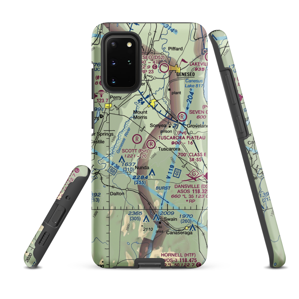 Tuscarora Plateau Airport (3NK6) VFR Sectional Samsung Phone Case Samsung Galaxy S20 Plus model shown