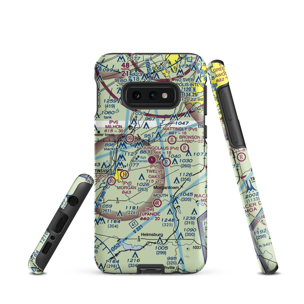 Twelve Oaks Airport (II87) VFR Sectional Samsung Phone Case Samsung Galaxy S10e model shown