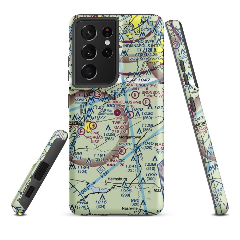 Twelve Oaks Airport (II87) VFR Sectional Samsung Phone Case Samsung Galaxy S21 Plus model shown