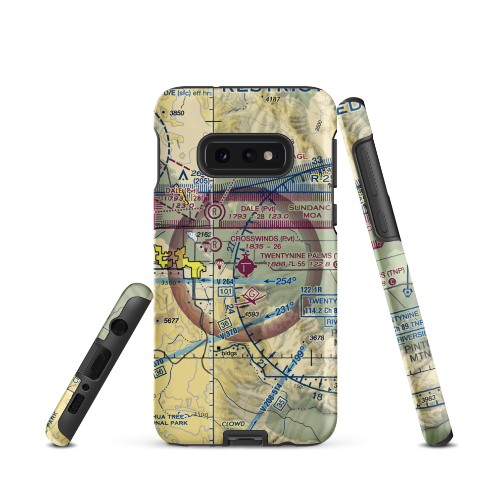 Twentynine Palms Airport (TNP) VFR Sectional Samsung Phone Case Samsung Galaxy S10 Plus model shown