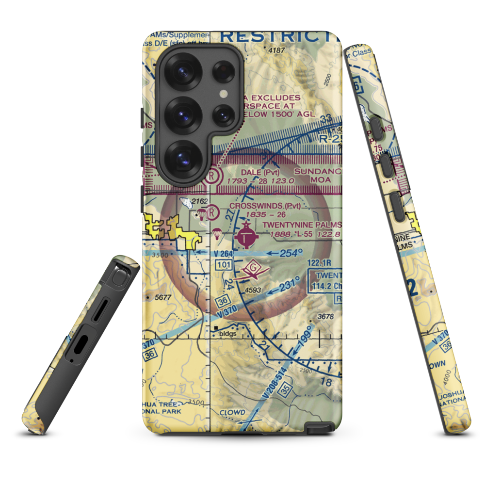 Twentynine Palms Airport (TNP) VFR Sectional Samsung Phone Case Samsung Galaxy S25 Ultra model shown