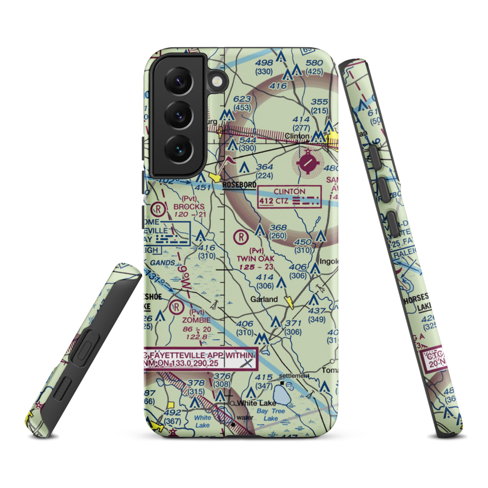 Twin Oak Airport (NC69) VFR Sectional Samsung Phone Case Samsung Galaxy S22 Plus model shown