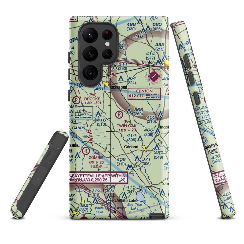 Twin Oak Airport (NC69) VFR Sectional Samsung Phone Case Samsung Galaxy S22 Ultra model shown