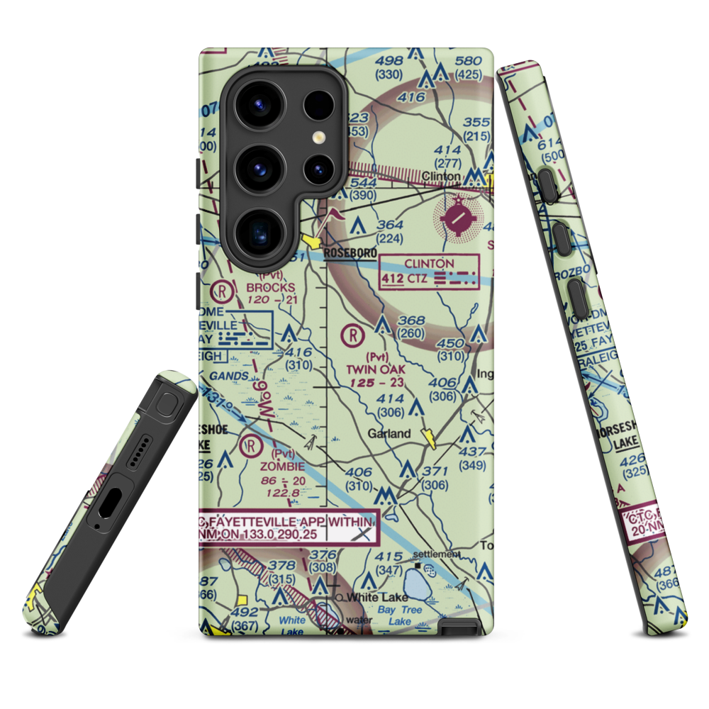 Twin Oak Airport (NC69) VFR Sectional Samsung Phone Case Samsung Galaxy S24 Ultra model shown