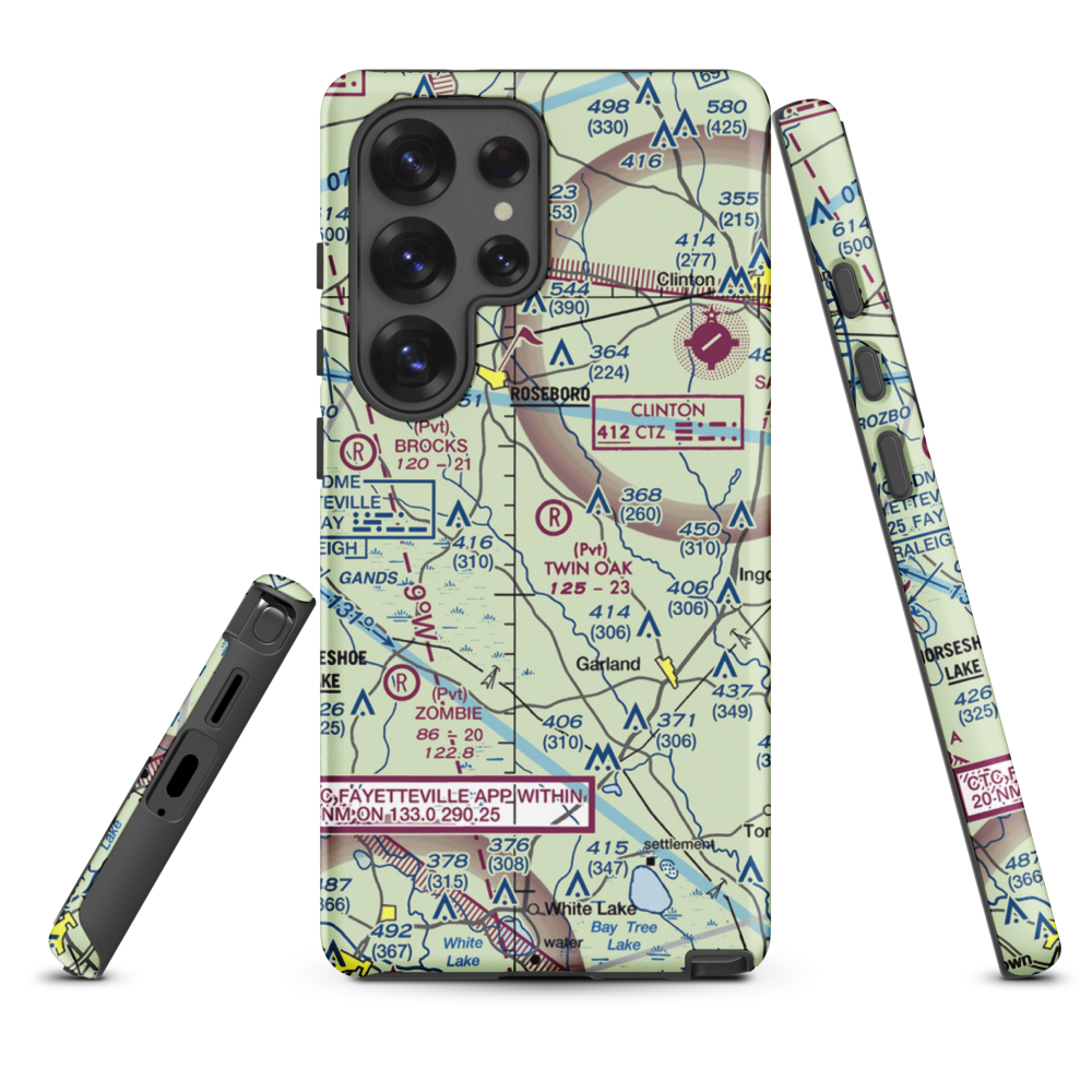 Twin Oak Airport (NC69) VFR Sectional Samsung Phone Case Samsung Galaxy S25 Ultra model shown