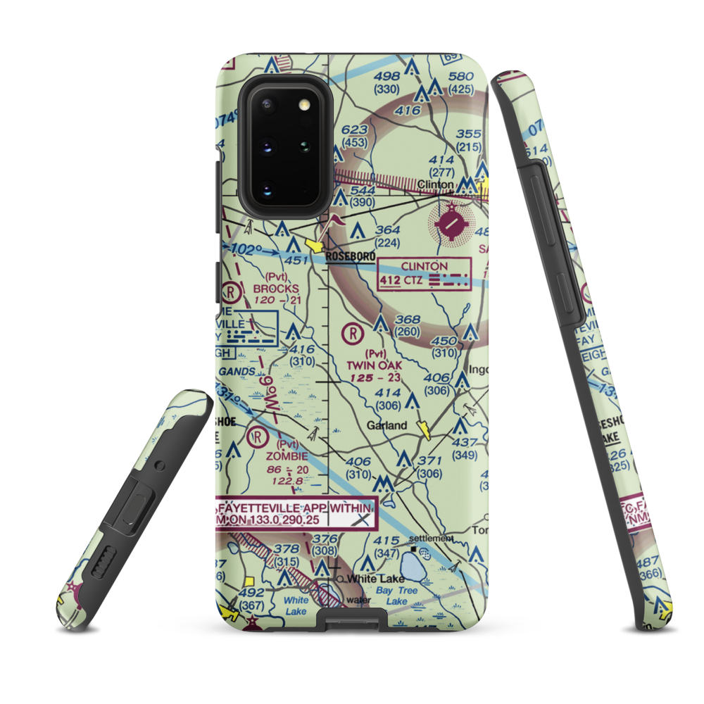 Twin Oak Airport (NC69) VFR Sectional Samsung Phone Case Samsung Galaxy S20 Plus model shown