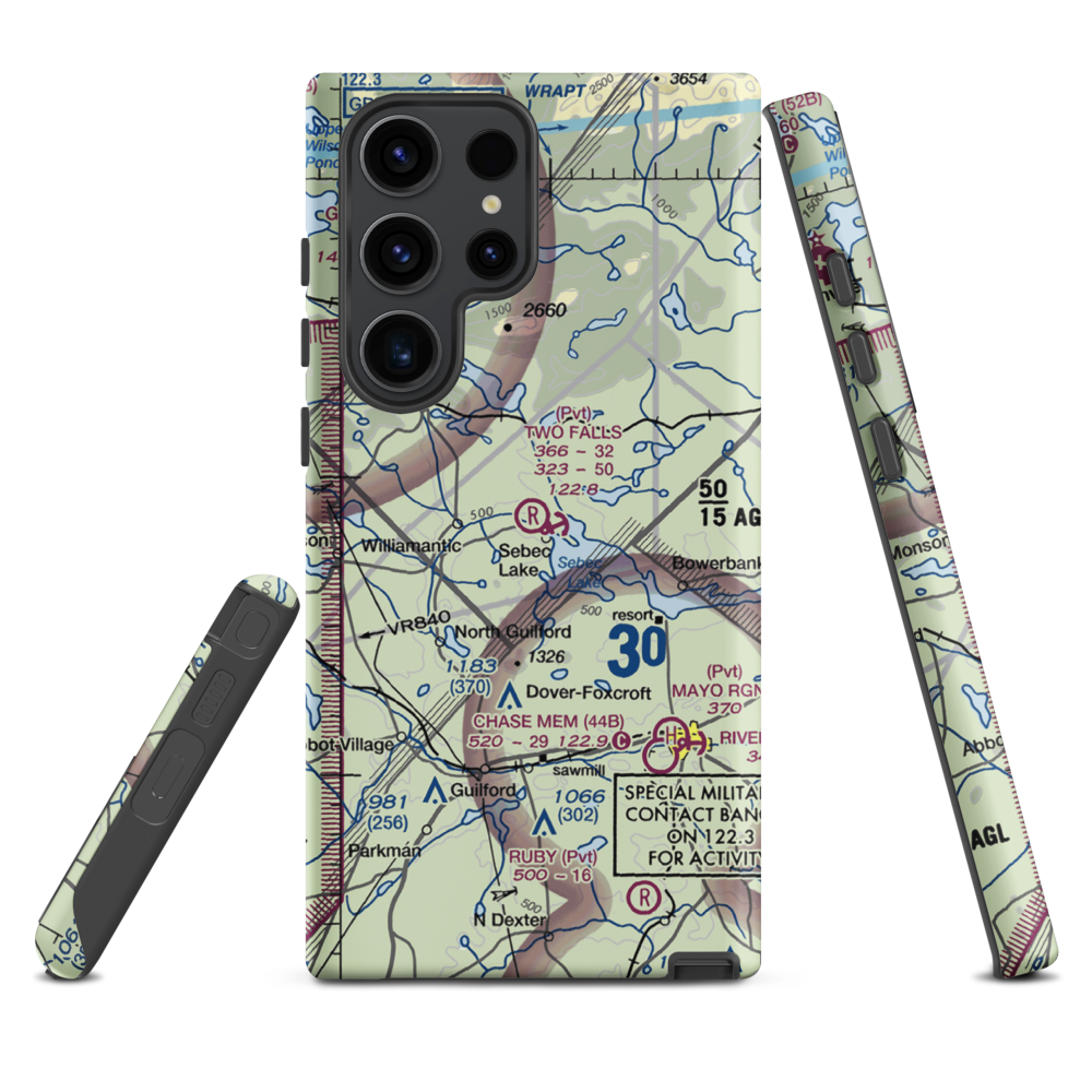Two Falls Airport (ME79) VFR Sectional Samsung Phone Case Samsung Galaxy S23 Ultra model shown