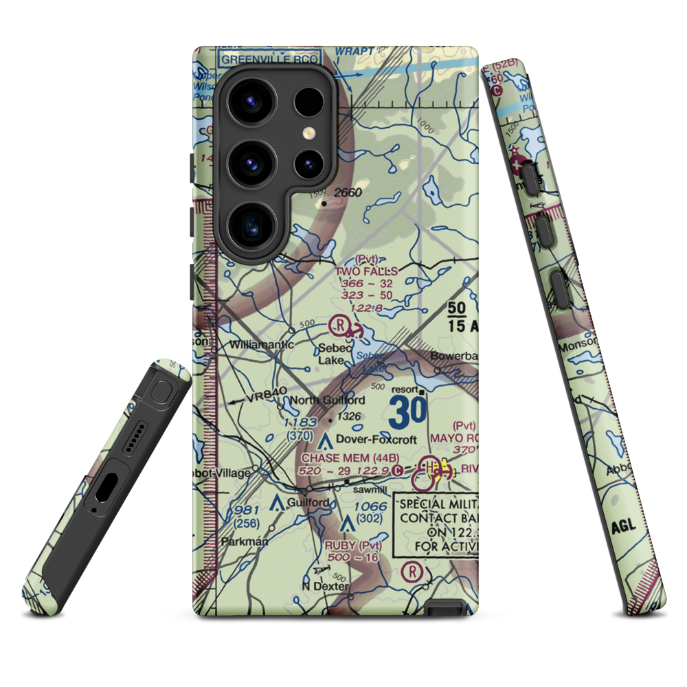 Two Falls Airport (ME79) VFR Sectional Samsung Phone Case Samsung Galaxy S24 Ultra model shown