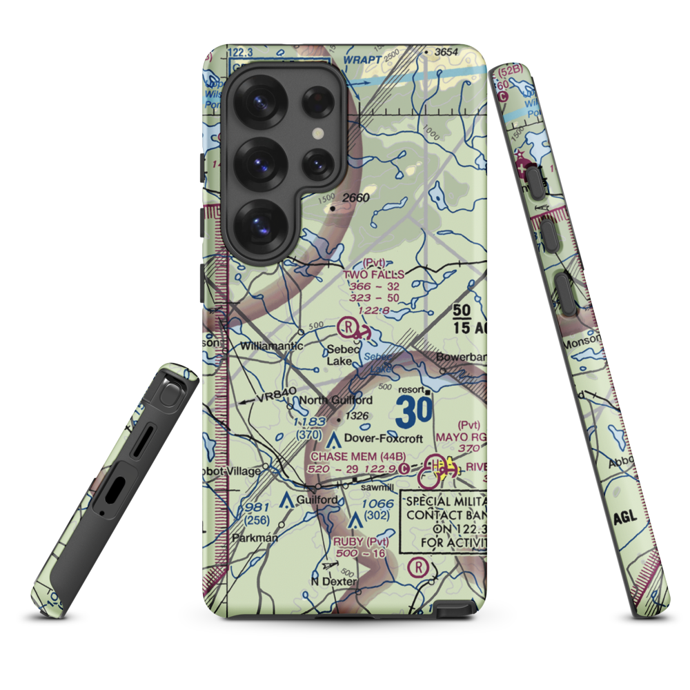 Two Falls Airport (ME79) VFR Sectional Samsung Phone Case Samsung Galaxy S25 Ultra model shown