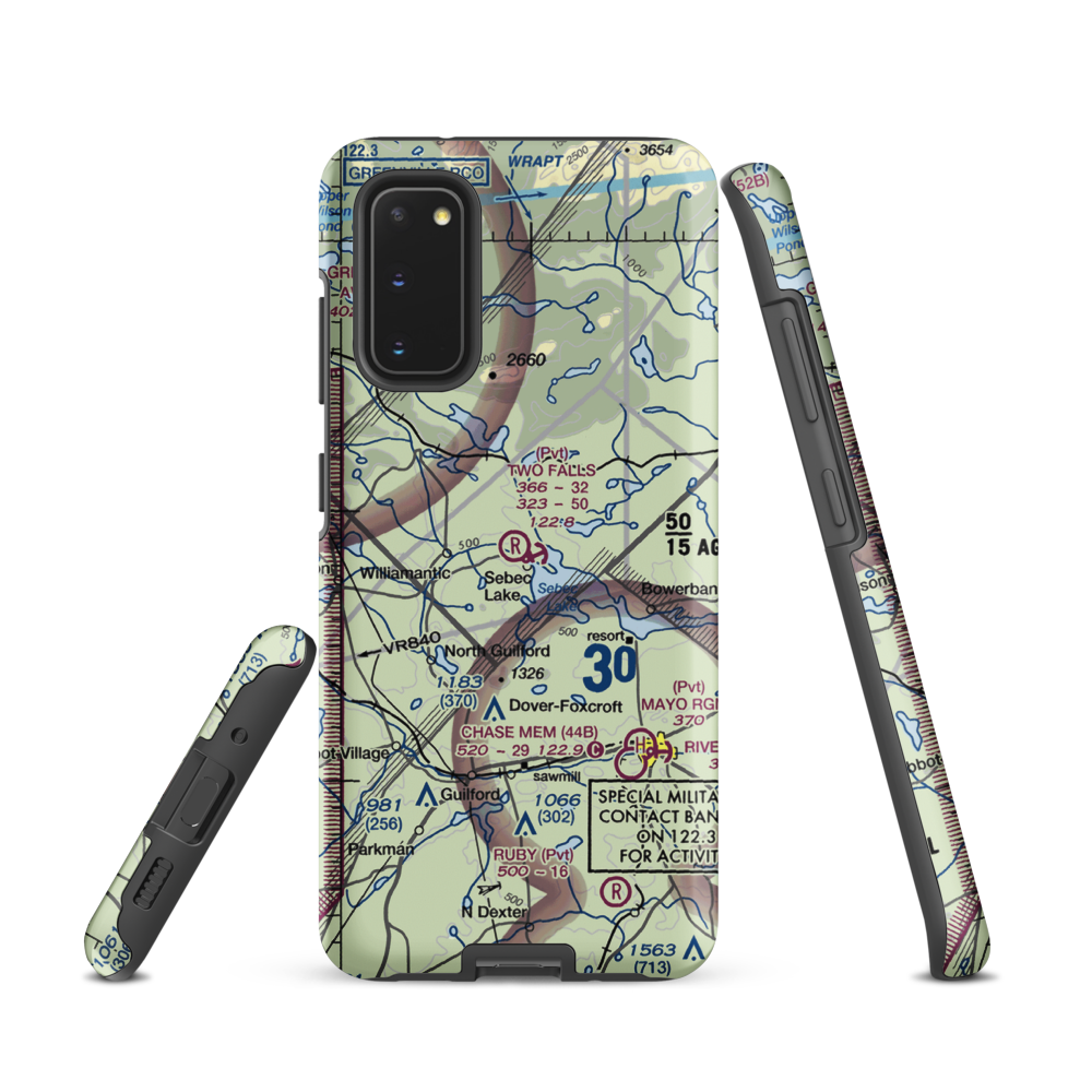 Two Falls Airport (ME79) VFR Sectional Samsung Phone Case Samsung Galaxy S20 model shown
