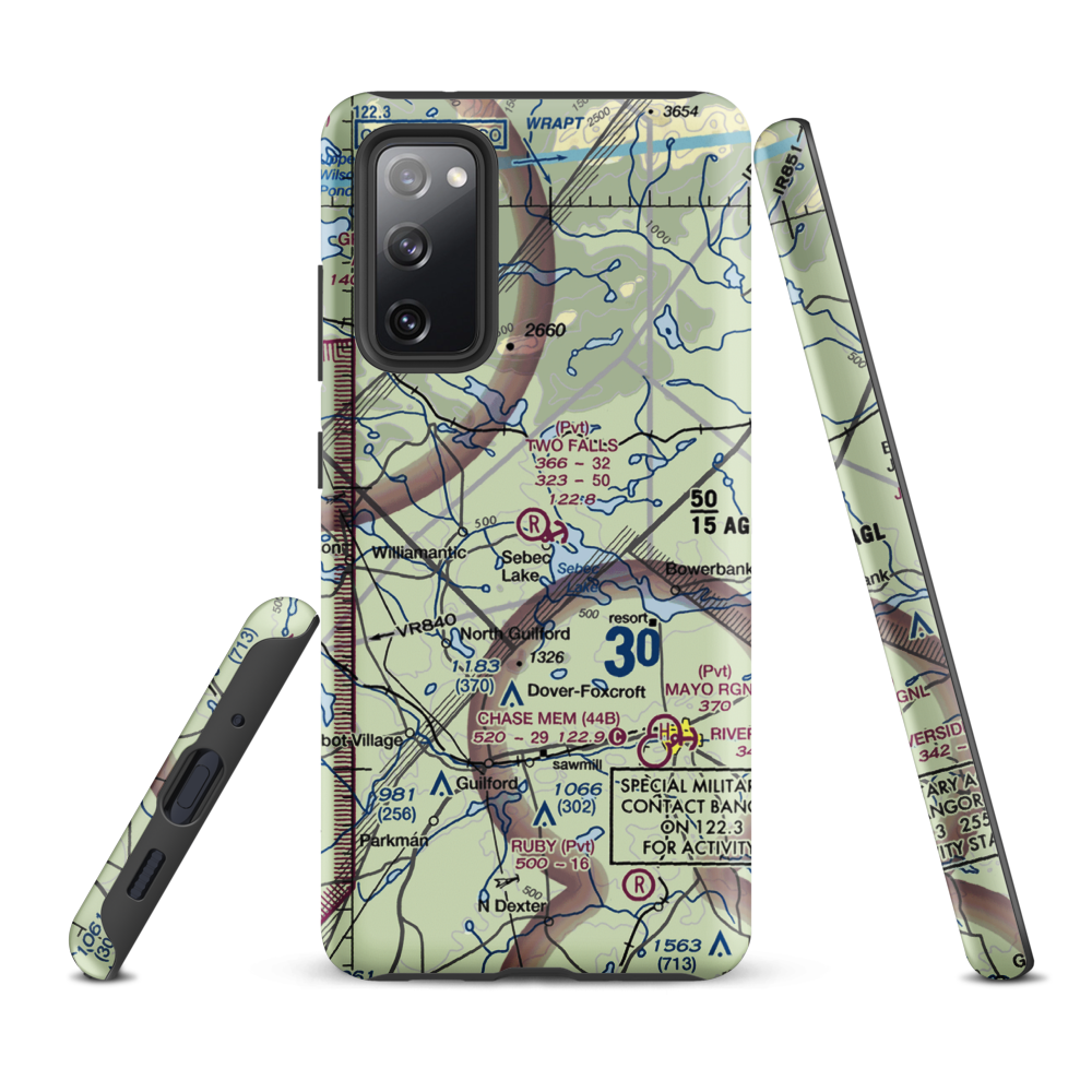 Two Falls Airport (ME79) VFR Sectional Samsung Phone Case Samsung Galaxy S20 FE model shown
