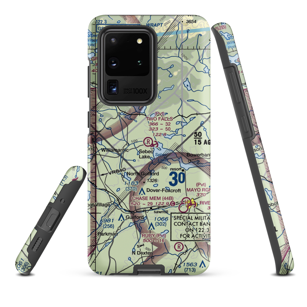 Two Falls Airport (ME79) VFR Sectional Samsung Phone Case Samsung Galaxy S20 Ultra model shown