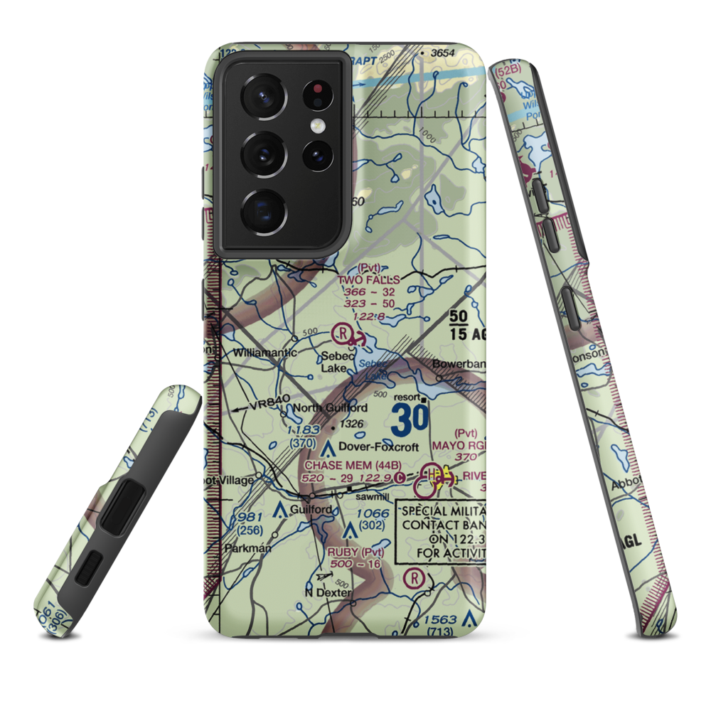 Two Falls Airport (ME79) VFR Sectional Samsung Phone Case Samsung Galaxy S21 Ultra model shown