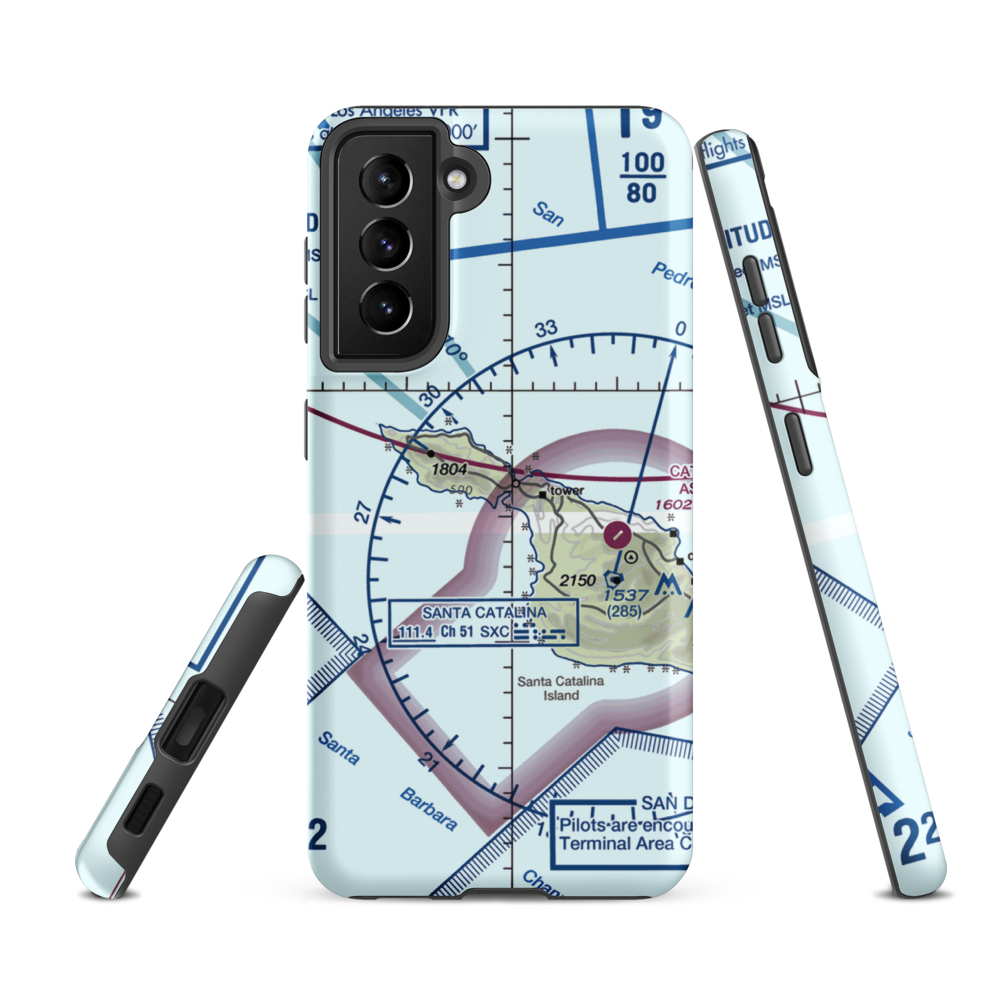 Two Harbors Amphibious Terminal (TWH) VFR Sectional Samsung Phone Case Samsung Galaxy S21 FE model shown