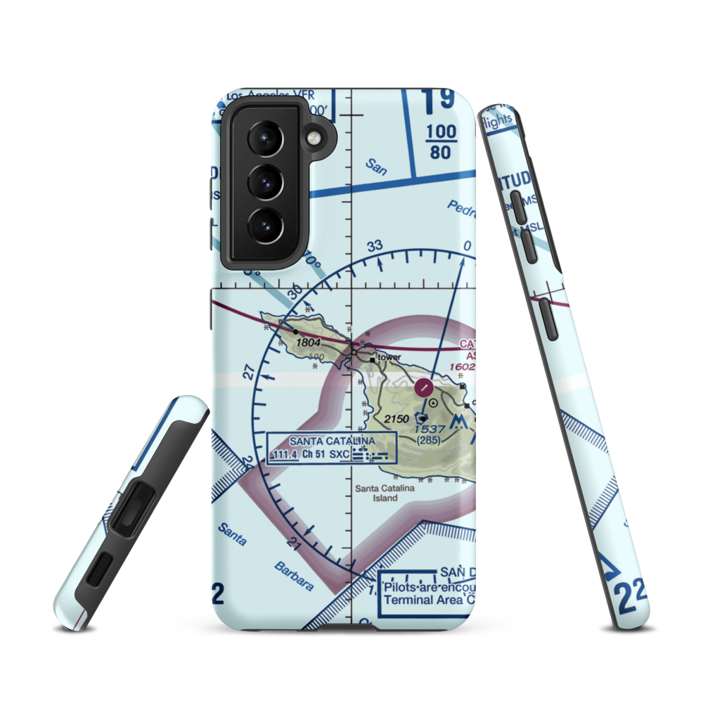 Two Harbors Amphibious Terminal (TWH) VFR Sectional Samsung Phone Case Samsung Galaxy S21 model shown