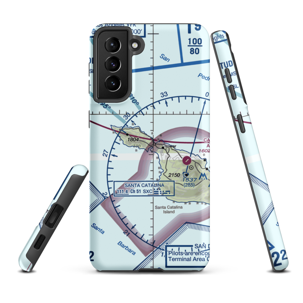 Two Harbors Amphibious Terminal (TWH) VFR Sectional Samsung Phone Case Samsung Galaxy S21 Plus model shown