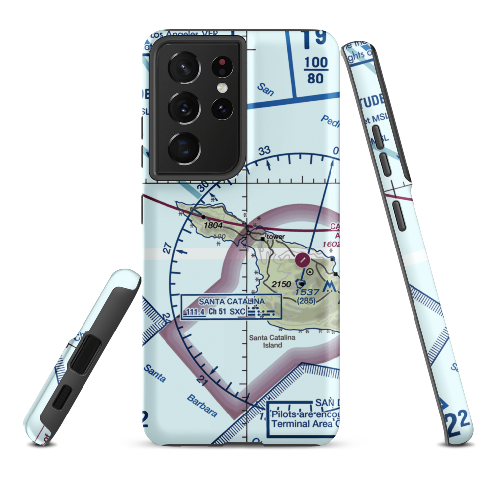 Two Harbors Amphibious Terminal (TWH) VFR Sectional Samsung Phone Case Samsung Galaxy S21 Plus model shown