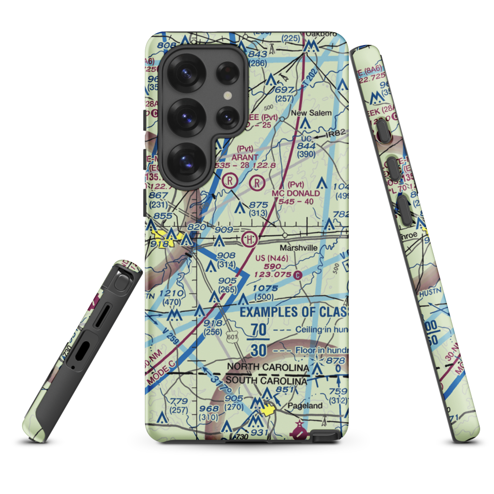 U S Heliport (N46) VFR Sectional Samsung Phone Case Samsung Galaxy S25 Ultra model shown
