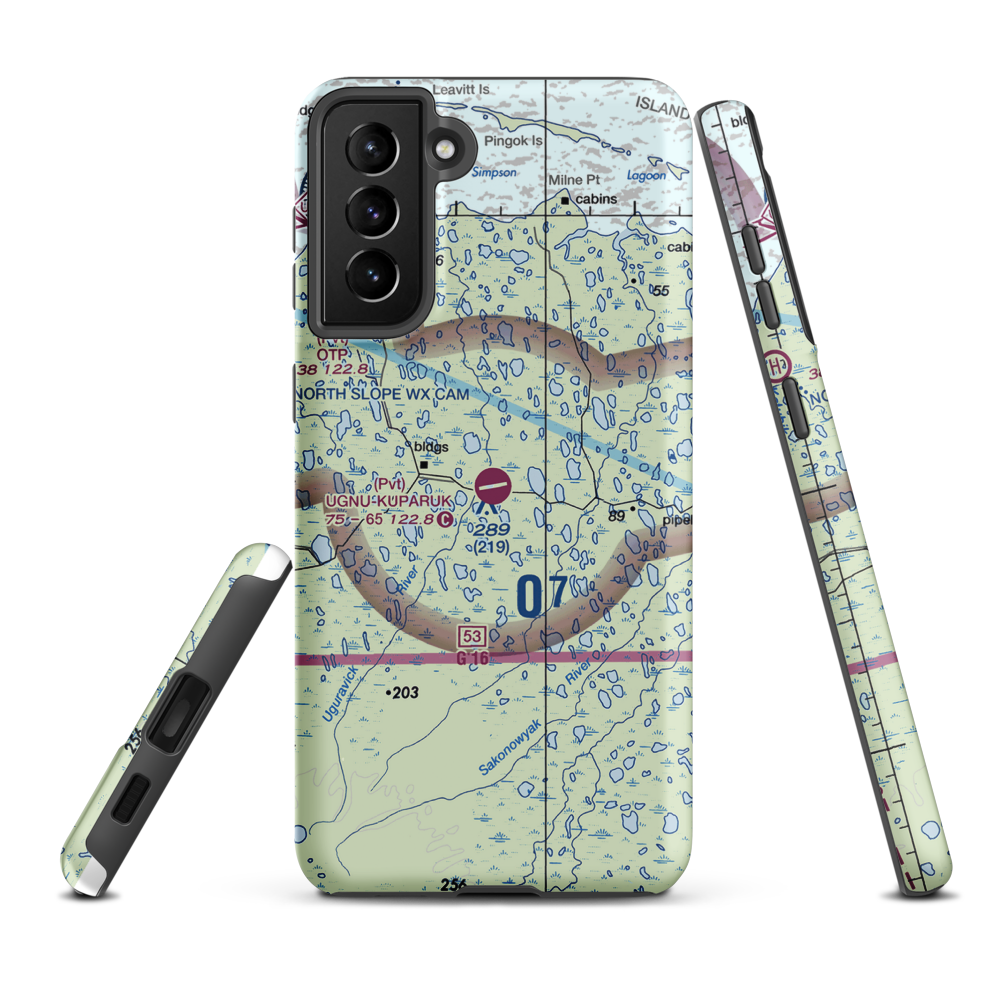 Ugnu-Kuparuk Airport (UBW) VFR Sectional Samsung Phone Case Samsung Galaxy S21 Plus model shown