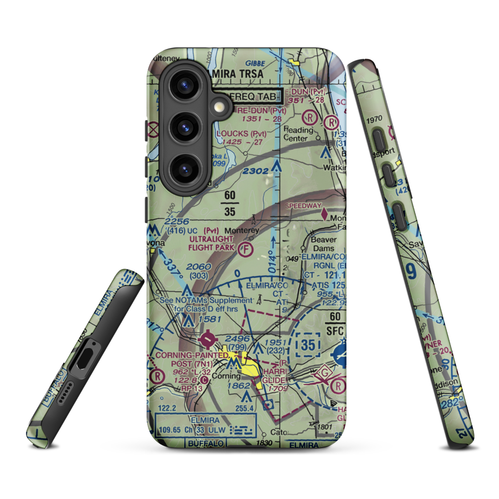Ultralight Flight Farm Ultralightport (NK89) VFR Sectional Samsung Phone Case Samsung Galaxy S24 Plus model shown