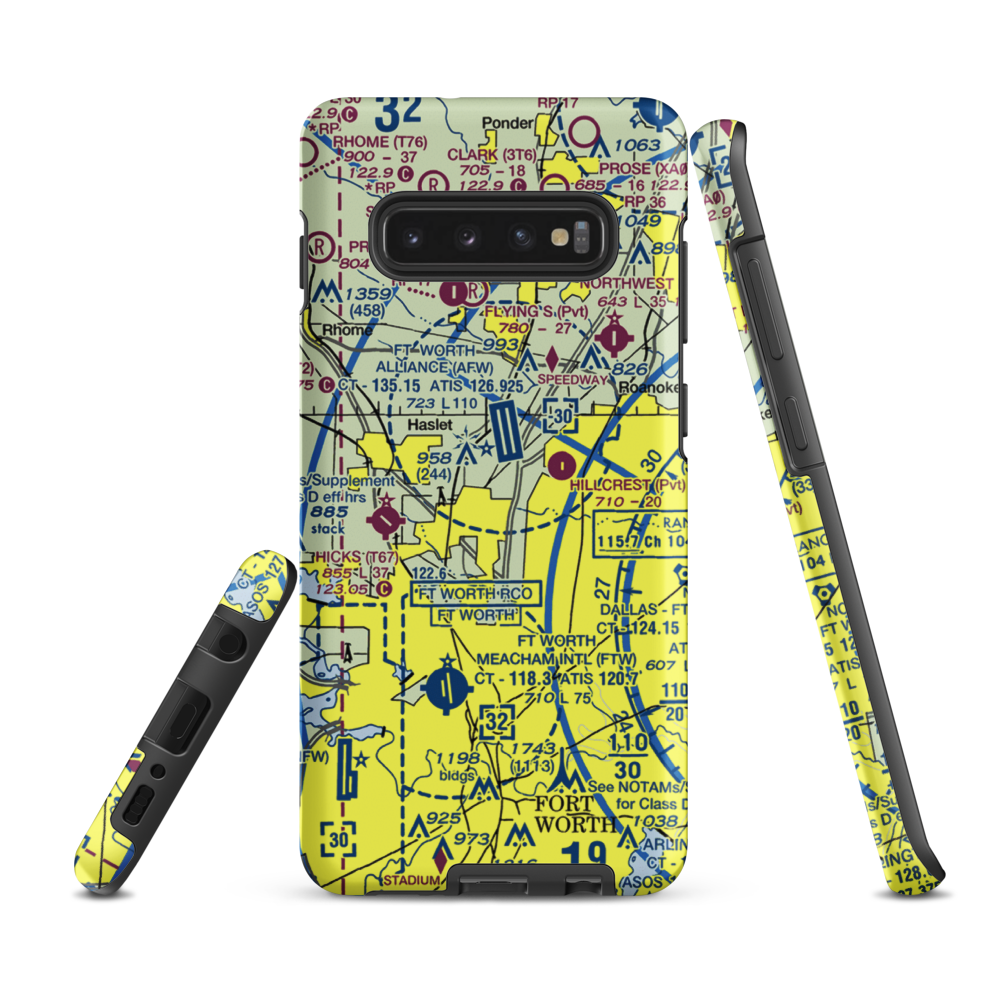 Ultralight International Ultralightport (0TS2) VFR Sectional Samsung Phone Case Samsung Galaxy S10 Plus model shown