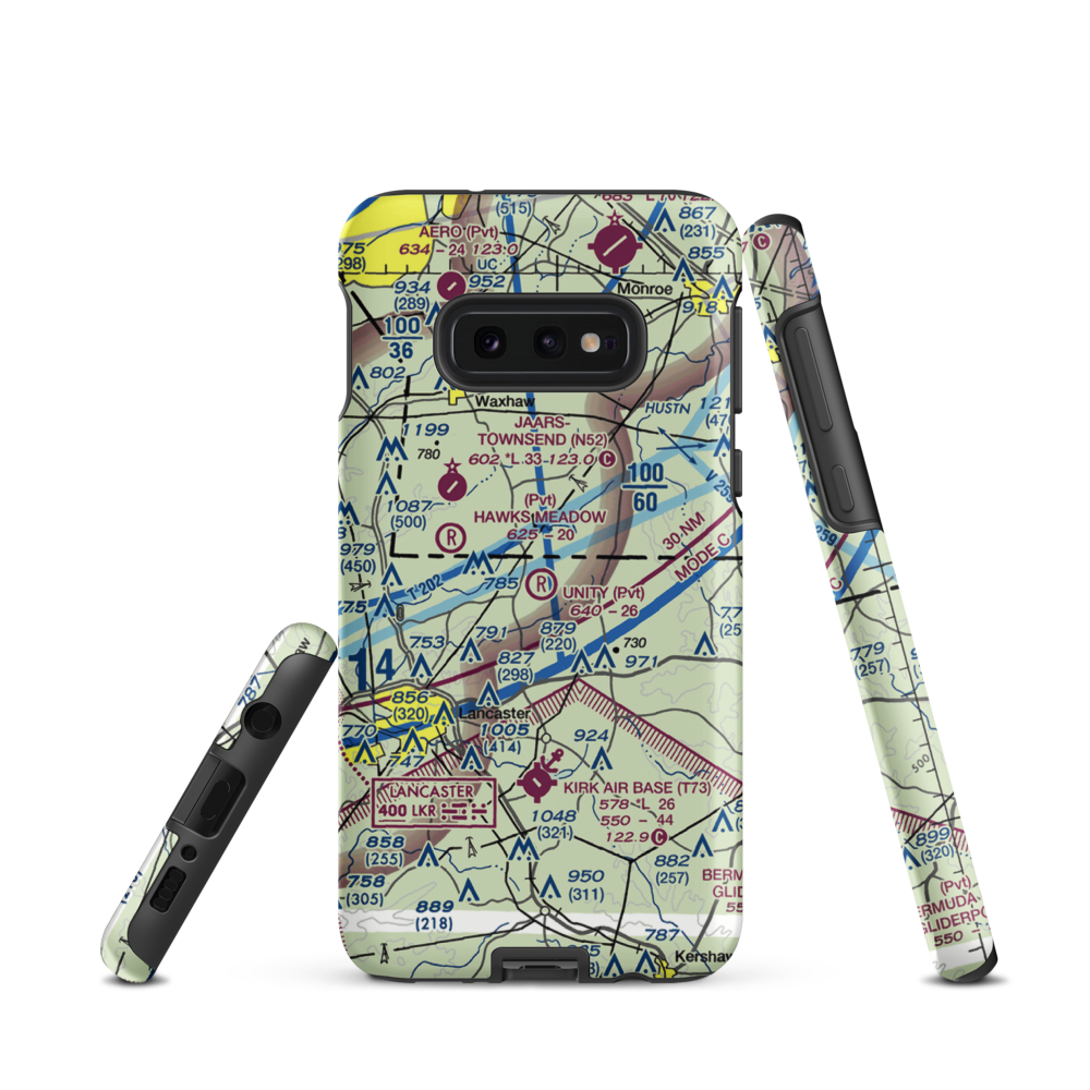 Unity Aerodrome (SC76) VFR Sectional Samsung Phone Case Samsung Galaxy S10e model shown