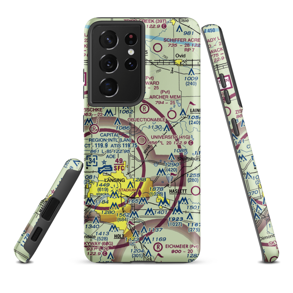University Airpark (41G) VFR Sectional Samsung Phone Case Samsung Galaxy S21 Ultra model shown