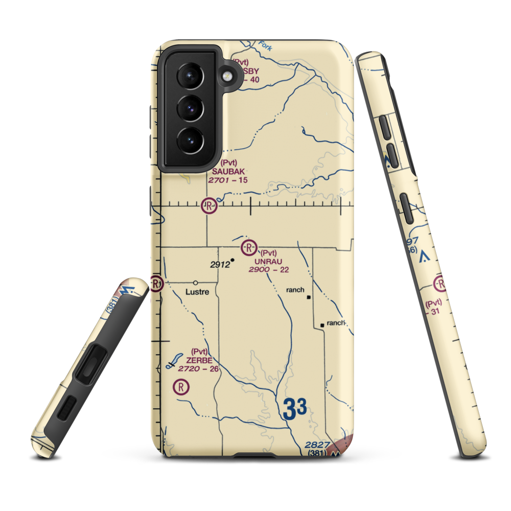 Unrau Airport (5MT5) VFR Sectional Samsung Phone Case Samsung Galaxy S21 Plus model shown