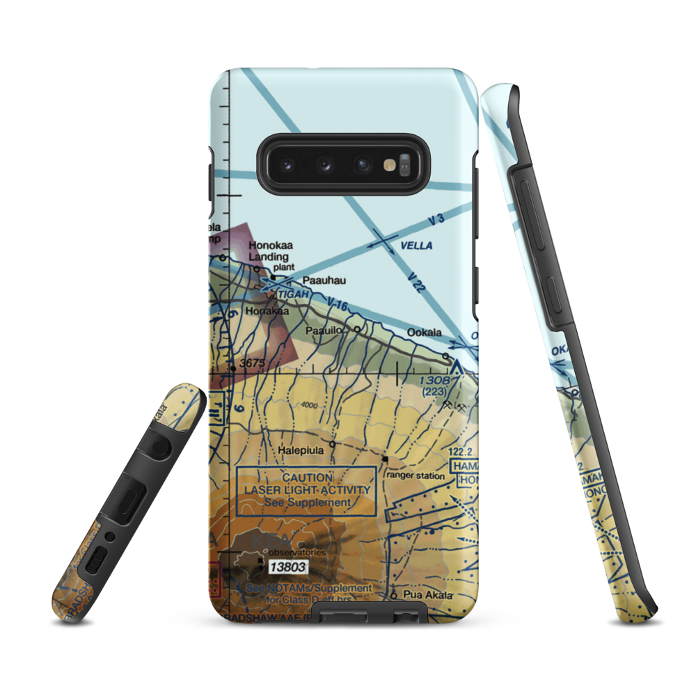 Upper Paauilo Airstrip (HI27) VFR Sectional Samsung Phone Case Samsung Galaxy S10 Plus model shown