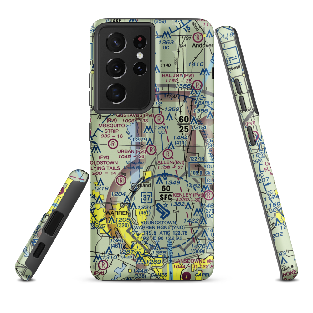 Urban Airport (8OH5) VFR Sectional Samsung Phone Case Samsung Galaxy S21 Plus model shown