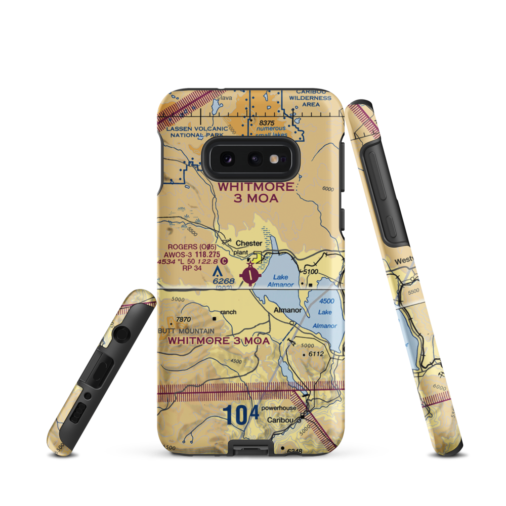 US Forest Service Chester Heliport (5Q2) VFR Sectional Samsung Phone Case Samsung Galaxy S10 Plus model shown