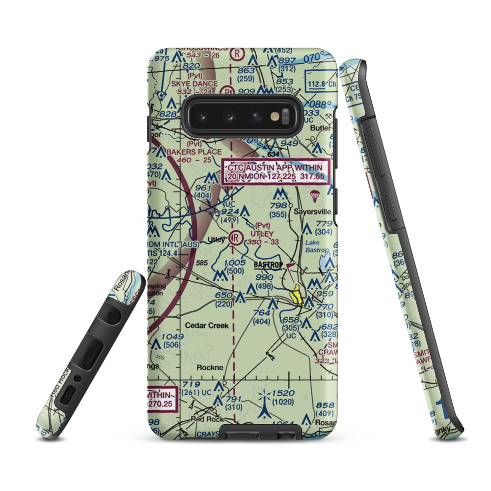 Utley Field (US-0177) VFR Sectional Samsung Phone Case Samsung Galaxy S10 Plus model shown