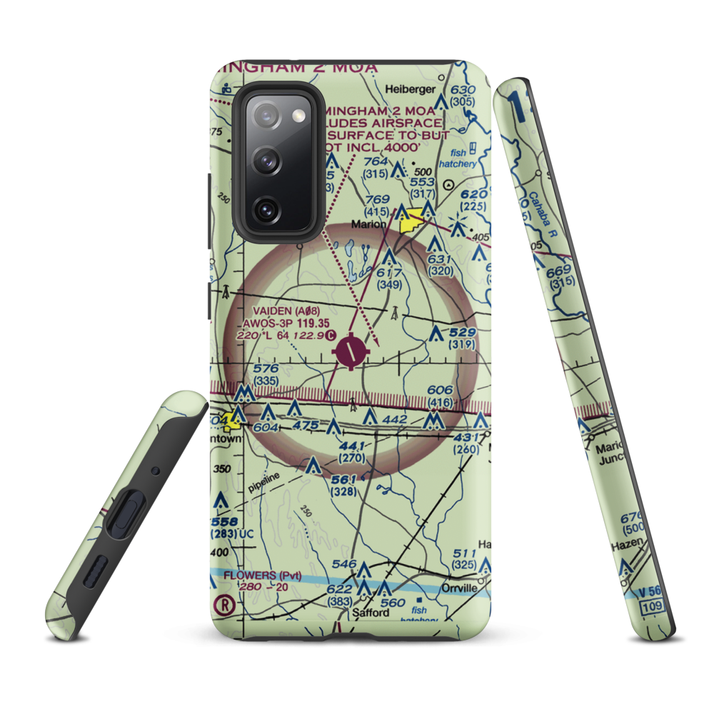 Vaiden Field (A08) VFR Sectional Samsung Phone Case Samsung Galaxy S20 FE model shown