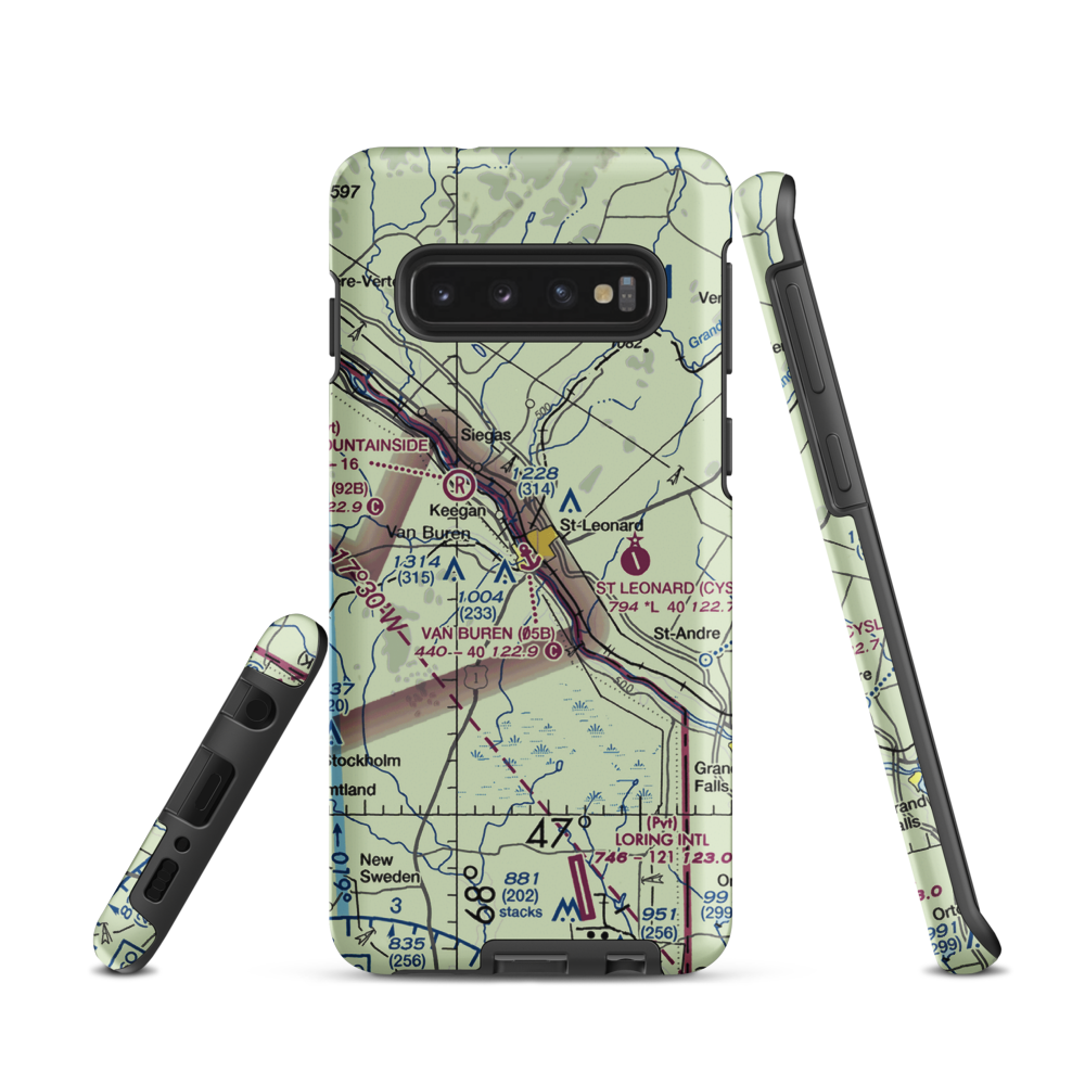 Van Buren Seaplane Base (05B) VFR Sectional Samsung Phone Case Samsung Galaxy S10 model shown