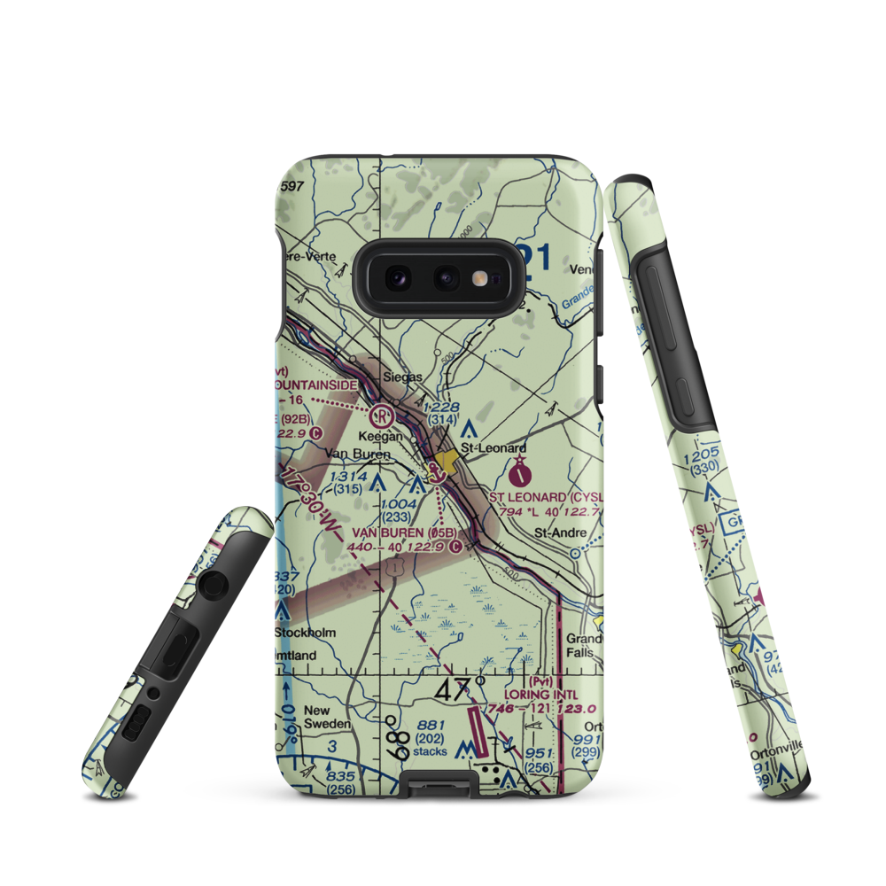 Van Buren Seaplane Base (05B) VFR Sectional Samsung Phone Case Samsung Galaxy S10e model shown