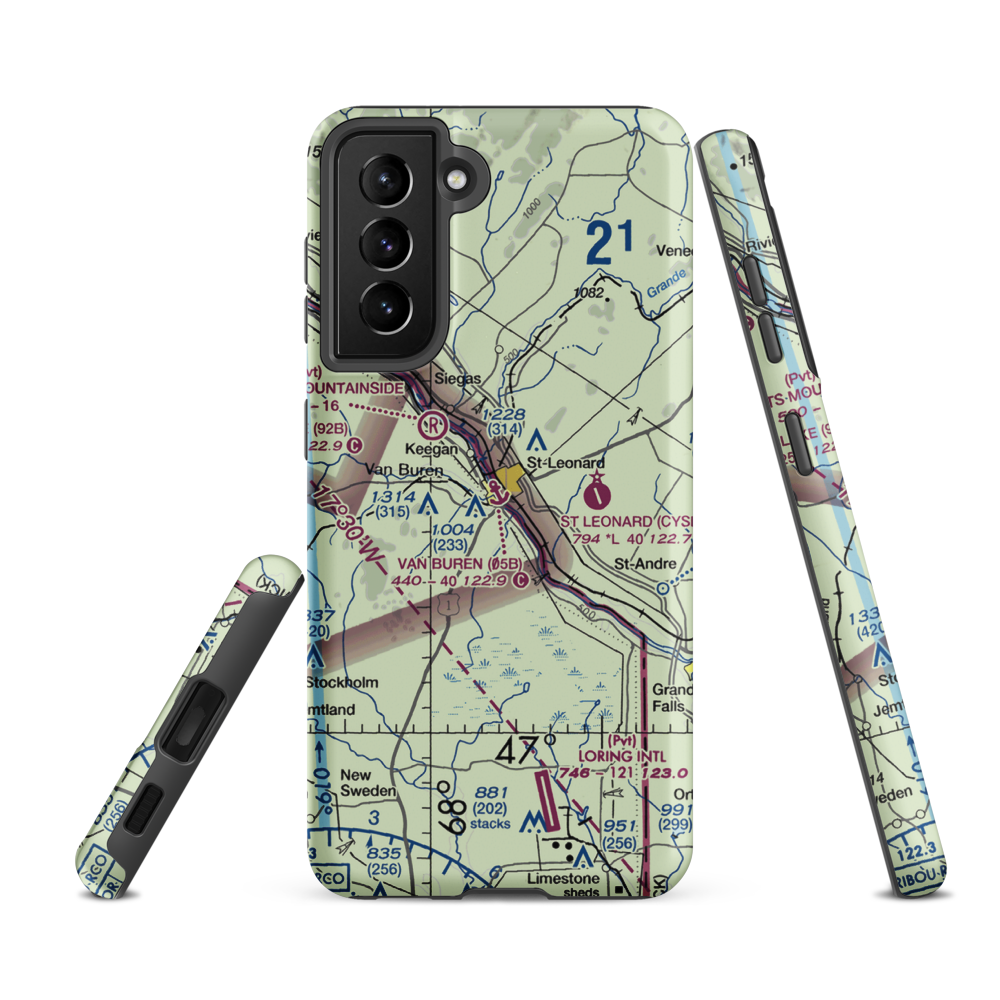 Van Buren Seaplane Base (05B) VFR Sectional Samsung Phone Case Samsung Galaxy S21 Ultra model shown