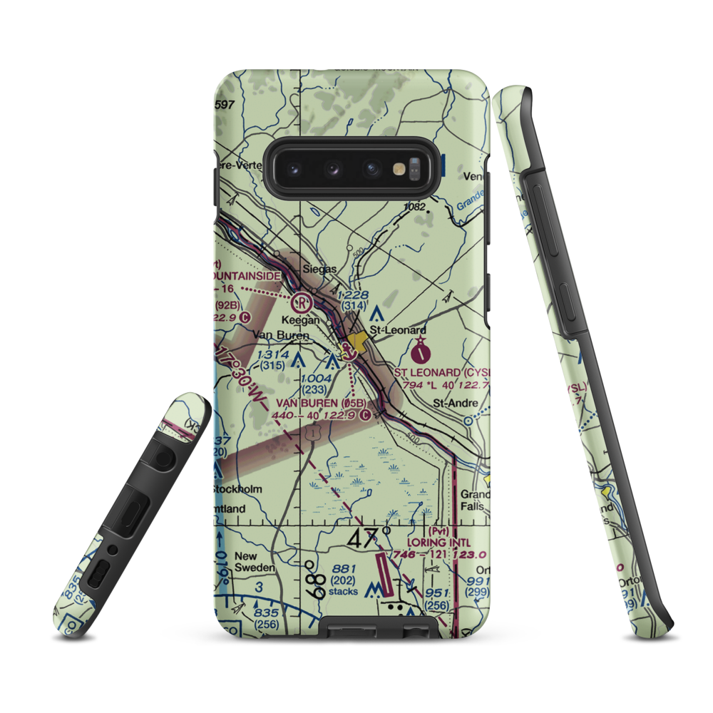 Van Buren Seaplane Base (05B) VFR Sectional Samsung Phone Case Samsung Galaxy S10 Plus model shown