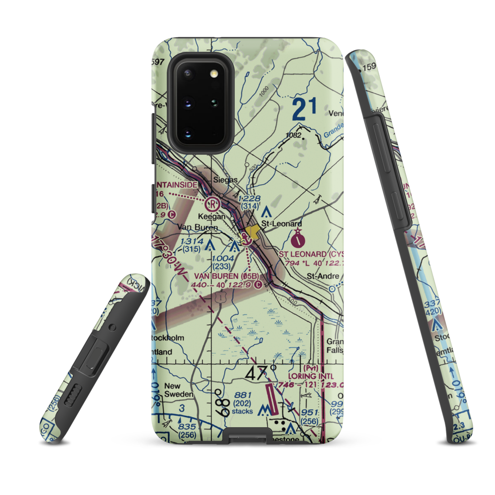 Van Buren Seaplane Base (05B) VFR Sectional Samsung Phone Case Samsung Galaxy S20 Plus model shown