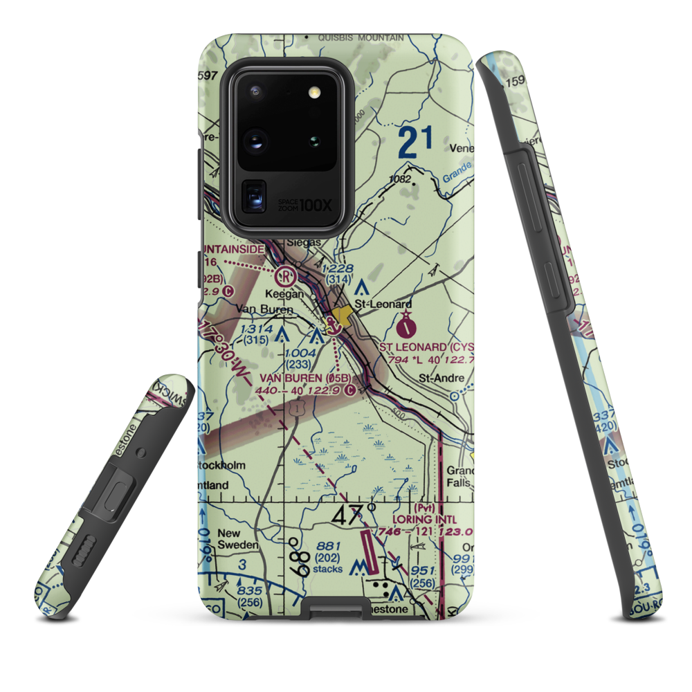 Van Buren Seaplane Base (05B) VFR Sectional Samsung Phone Case Samsung Galaxy S20 Ultra model shown