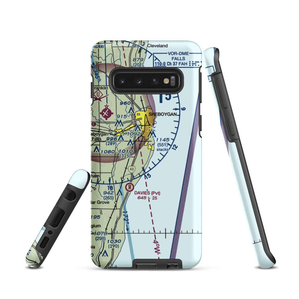 Van Der Vaart Airport (WN03) VFR Sectional Samsung Phone Case Samsung Galaxy S10 model shown