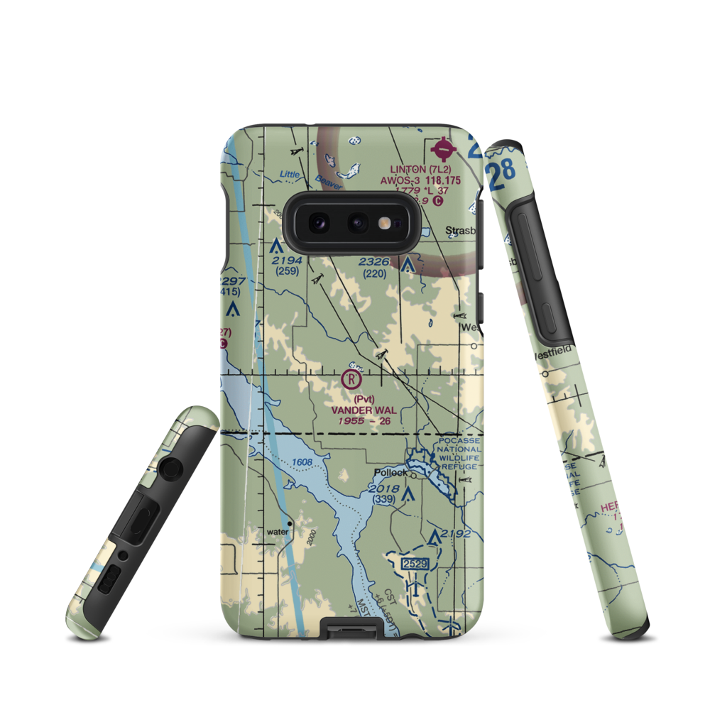 Vander Wal Private Airport (SD74) VFR Sectional Samsung Phone Case Samsung Galaxy S10 Plus model shown