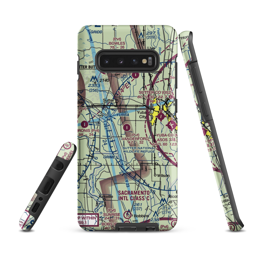 Vanderford Ranch Company Airport (CA73) VFR Sectional Samsung Phone Case Samsung Galaxy S10 Plus model shown