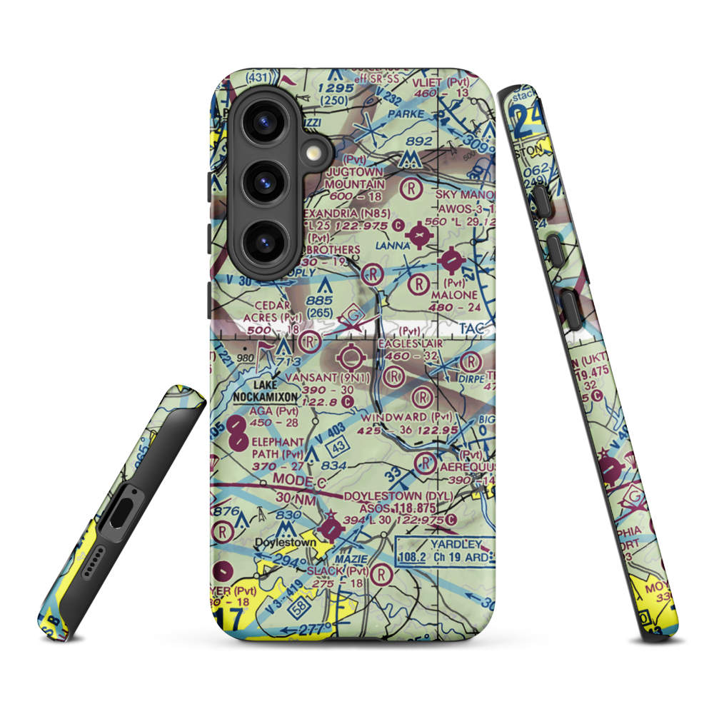 Vansant Airport (9N1) VFR Sectional Samsung Phone Case Samsung Galaxy S24 Plus model shown