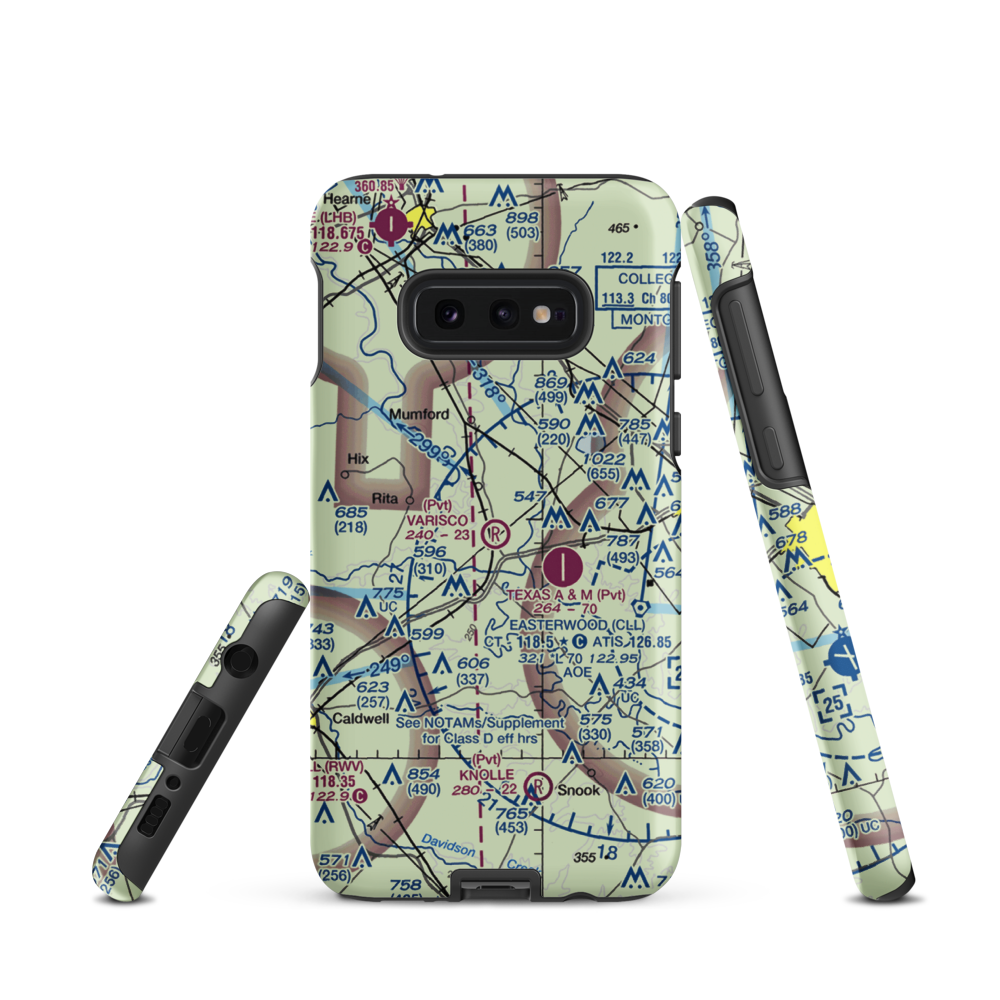 Varisco Airport (13TE) VFR Sectional Samsung Phone Case Samsung Galaxy S10 Plus model shown