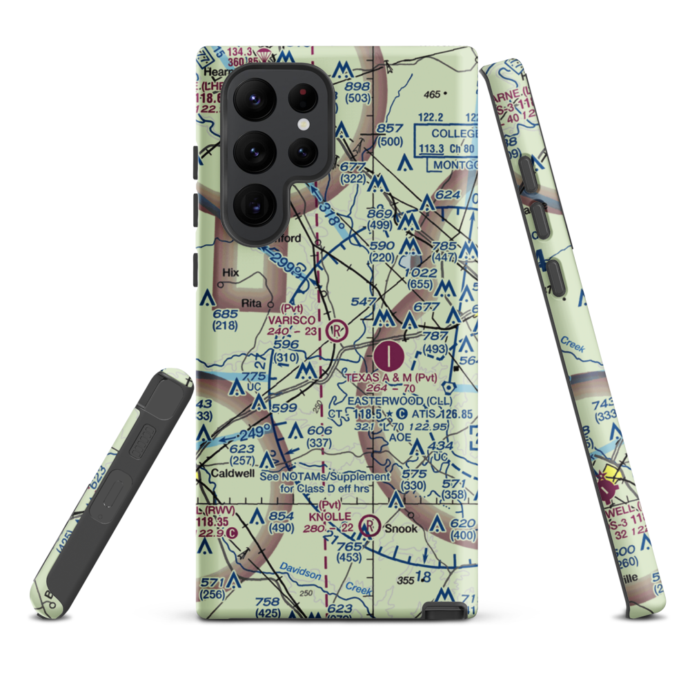 Varisco Airport (13TE) VFR Sectional Samsung Phone Case Samsung Galaxy S22 Ultra model shown