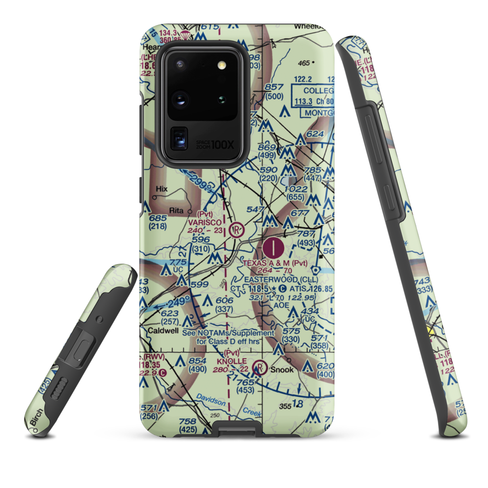 Varisco Airport (13TE) VFR Sectional Samsung Phone Case Samsung Galaxy S20 Ultra model shown